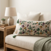 Gemini_Generated_Image_3mrq5a3mrq5a3mrq Embroidery Floral Lumbar Cushion Cover (14 x 36 Inch) – Decorative Boho Long Pillow Cover with Tassels, Artistic Embroidered Flower Design