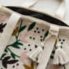 Gemini_Generated_Image_5n64fa5n64fa5n64 Hand-Embroidered Cotton Slub Tote Bag for Women | Premium Shoulder Bag with Zipper Closure & Tassel Accent | Eco-Friendly Shopping, Travel & College Handbag