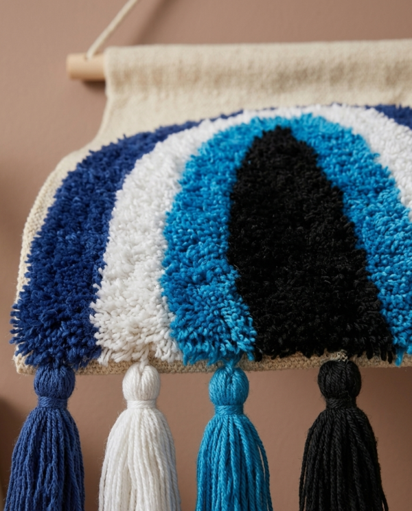 Gemini_Generated_Image_afwdkrafwdkrafwd Wisdom Decor Handwoven Tufted Evil Eye Wall Hanging – Artisan-Crafted Protective Nazar Tapestry with Cotton Tassels for Bohemian Home, Living Room, and Nursery Decor