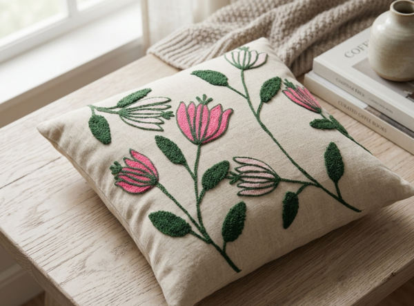 Gemini_Generated_Image_arq46yarq46yarq4 Decorative Embroidery | Premium Tufted Cushion Cover in 16x16 inches for Couch, Chair, Sofa, Bedroom, Living Room - Set of 2