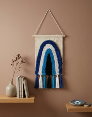 Gemini_Generated_Image_dt2j0ldt2j0ldt2j Wisdom Decor Handwoven Tufted Evil Eye Wall Hanging – Artisan-Crafted Protective Nazar Tapestry with Cotton Tassels for Bohemian Home, Living Room, and Nursery Decor