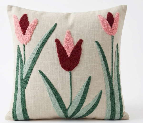 Gemini_Generated_Image_lr567flr567flr56 Decorative Embroidery | Premium Tufted Cushion Cover in 16x16 inches for Couch, Chair, Sofa, Bedroom, Living Room - Set of 2