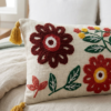 Gemini_Generated_Image_lzo2w1lzo2w1lzo2 Wisdom Decor Hand-Tufted Floral Lumbar Cushion Cover (14 x 36 Inch) – Decorative Boho Long Pillow Cover with Tassels, Artistic Embroidered Flower Design for Bed, Sofa, and Living Room Decor