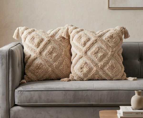 Sofa Cushion Cover Cotton for Living Room Couch Soft Pillow Covers