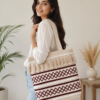 Boho Chic Cotton Tote Bag – Handwoven Artisan Shoulder Bag