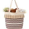 Boho Chic Cotton Tote Bag – Handwoven Artisan Shoulder Bag