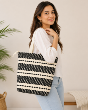 ChatGPT Image Jul 25, 2026, 03_58_21 PM Boho Chic Cotton Tote Bag – Handwoven Artisan Shoulder Bag