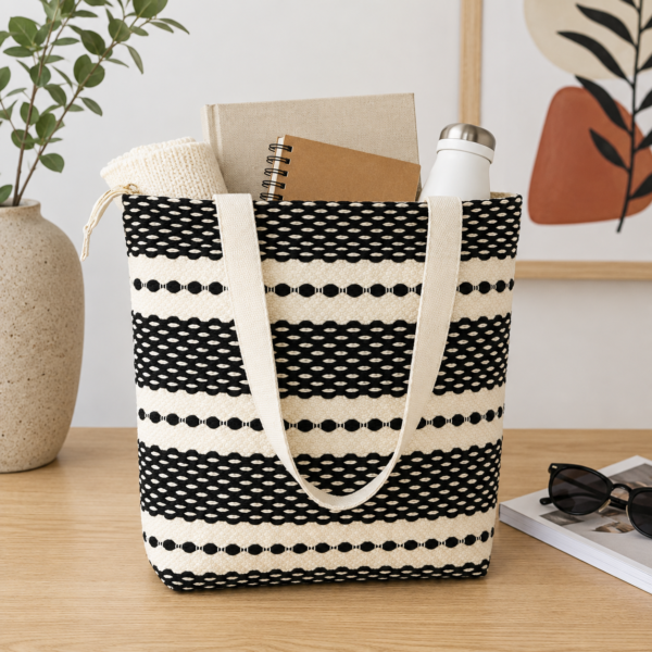 ChatGPT Image Jul 25, 2026, 04_02_02 PM Boho Chic Cotton Tote Bag – Handwoven Artisan Shoulder Bag