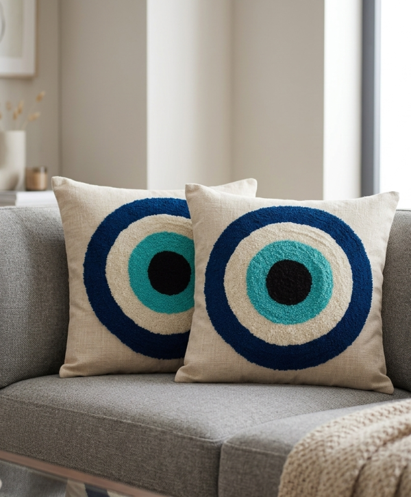 Gemini_Generated_Image_ru742pru742pru74 Decorative Embroidery | Premium Tufted Cushion Cover in 16x16 inches for Couch, Chair, Sofa, Bedroom, Living Room - Set of 2