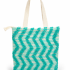 ChatGPT Image Aug 2, 2026, 01_02_54 PM Handwoven Cotton Tote Bag with Blue Geometric Pattern, Bohemian Tassels, and Pom-Poms – Stylish Shoulder Bag for Daily Use, Beach, and Travel